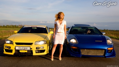 Sexy girls near cars (120 wallpapers)