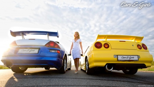 Sexy girls near cars (120 wallpapers)